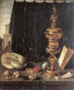 CLAESZ, Pieter Still-life with Great Golden Goblet fg oil on canvas